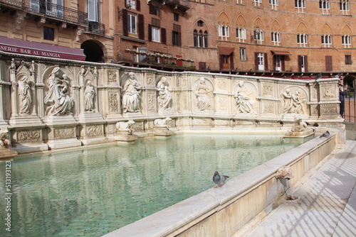 Fountains, Piazza del Campo, Siena, Tuscany, Italy