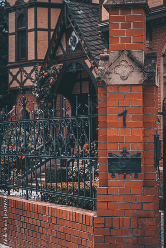 Alte, deutsche Villa mit Fachwerk photo