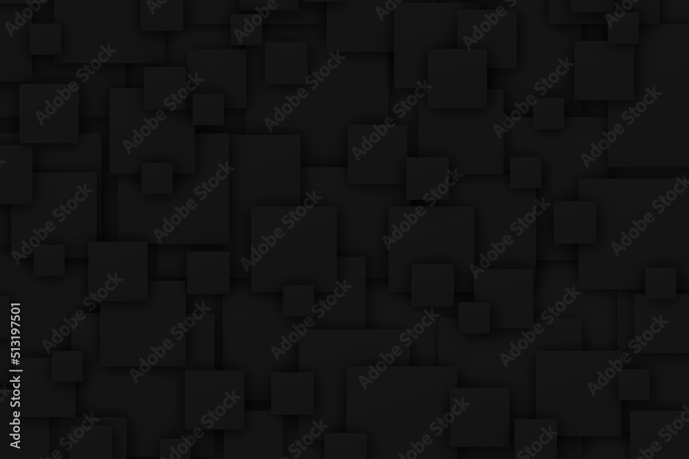 四角形の重なりで作った黒色の背景素材 四角形の重なりで作った黒色の背景素材