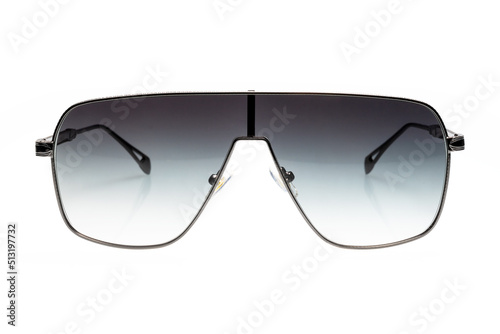 okulary awiatorki męskie niebieskie na białym tle © adr77
