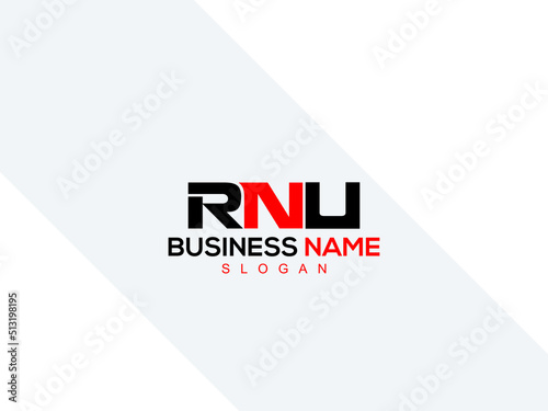 Monogram RNU Logo Letter Vector, Creative RN r n u Logo Icon Design For All Kind Of Use photo