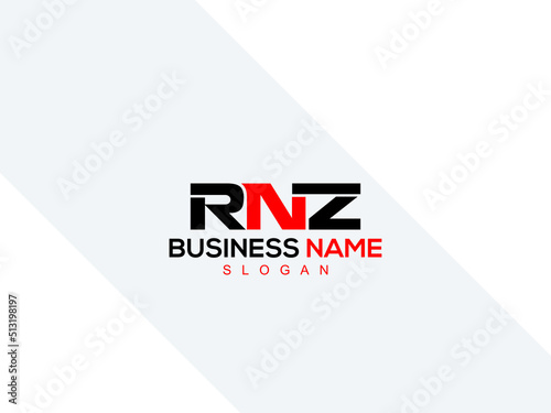 Monogram RNZ Logo Letter Vector, Creative RN r n z Logo Icon Design For All Kind Of Use photo