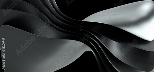 Abstract background with beautiful fancy patterns of black paint. Black cloth or liquid form.