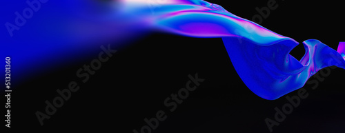 Blue 3D Vertical Wave Lines Background