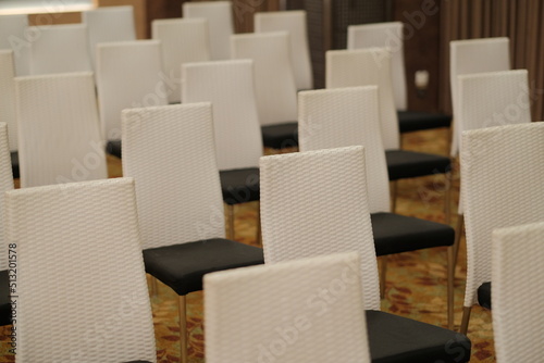 Portrait of the chairs at the wedding