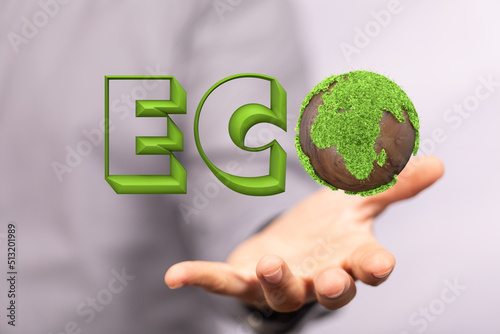 Eco inscription word on the...