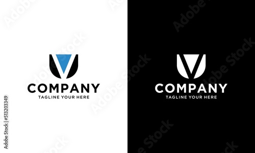 Alphabet letters Initials Monogram logo UV logo design vector template.