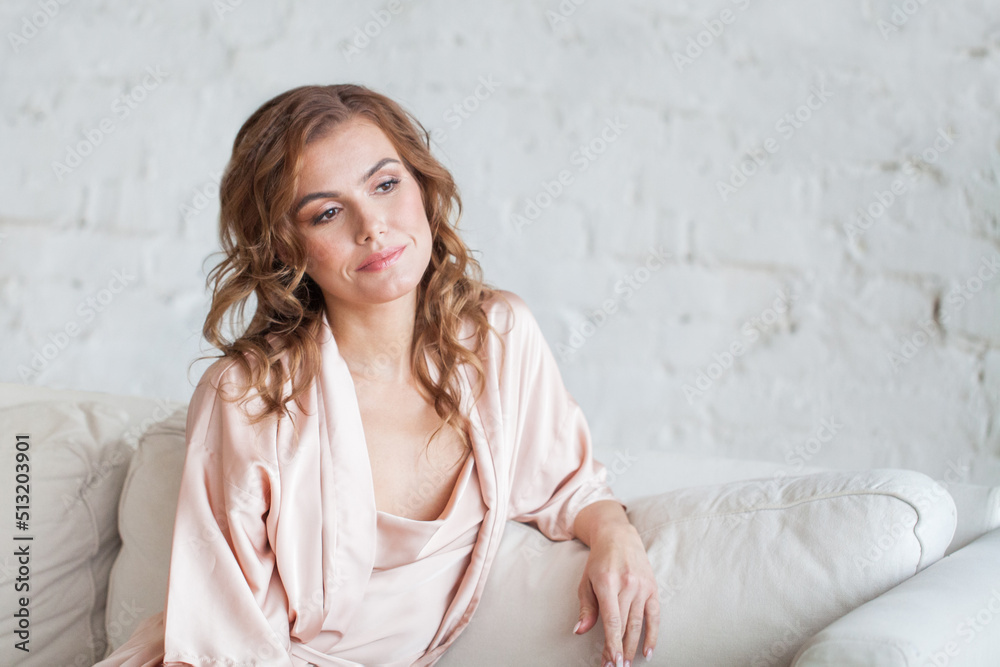 Portrait of beautiful woman resting at home Portrait of beautiful woman resting at home