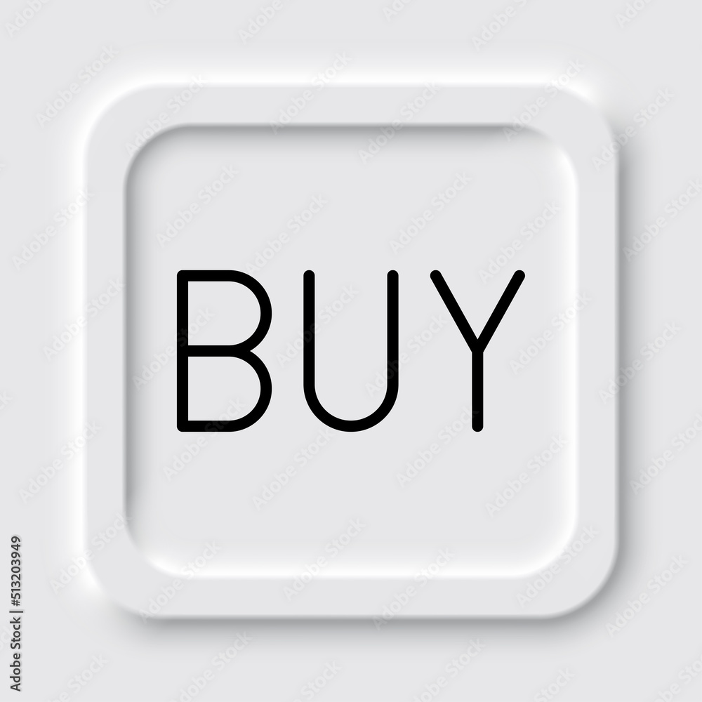 Buy simple icon vector. Flat design. Neumorphism design.ai Buy simple icon vector. Flat design. Neumorphism design.ai