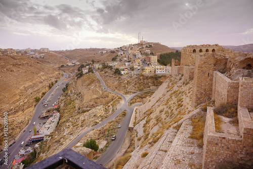 a town near the fortress of El-Karak, Jordan 