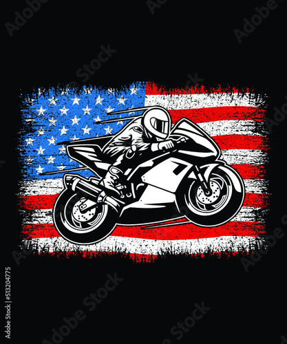 USA Flag Sports Motorbike Shirt, Motorbiker Shirt, Biker Shirt, Usa Sports Biker Shirt, US Sports Biker Shirt, US Motorcycle Shirt Template