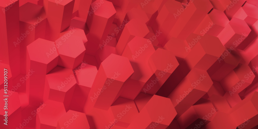 Abstract red hexagon background texture. 3d illustration, 3d rendering. Abstract red hexagon background texture. 3d illustration, 3d rendering.