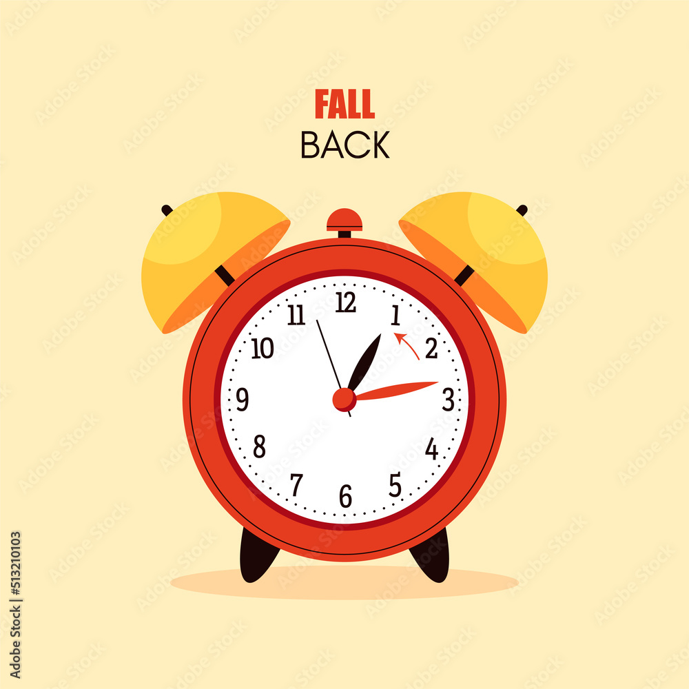 Vector illustration of fall back Vector illustration of fall back
