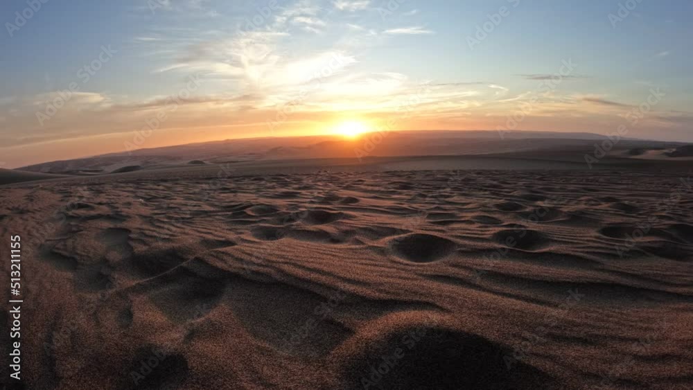 Stunning sunset timelapse capturing the Huacachina desert of Peru Stunning sunset timelapse capturing the Huacachina desert of Peru