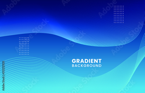 Abstract blue gradient wavy stripe line pattern design template. Dynamic design for cover background. illustration vector
