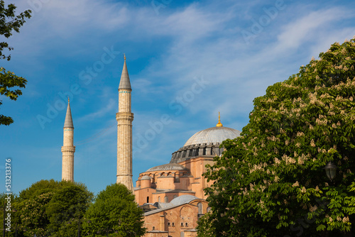 Hagia Sophia or Ayasofya Mosque in Istanbul at daytime.