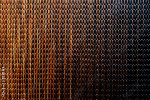 Brown and black fabric gradient background. Cloth fabric