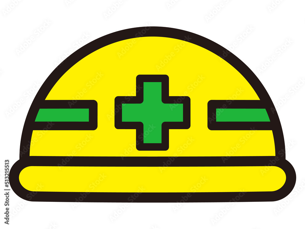 Obraz premium シンプルなヘルメットのイラスト＿ベクター