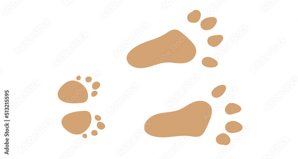 Vector drawing of hare tracks. Vector drawing of hare tracks.