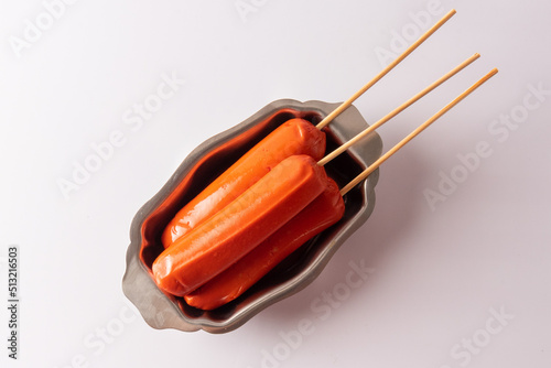 .typical foods of festa junina brazilian isolated on white background. Salsição