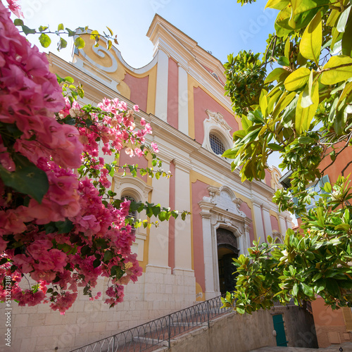 Saint-Michel church in Villefranche-sur-Mer on the French Riviera. photo