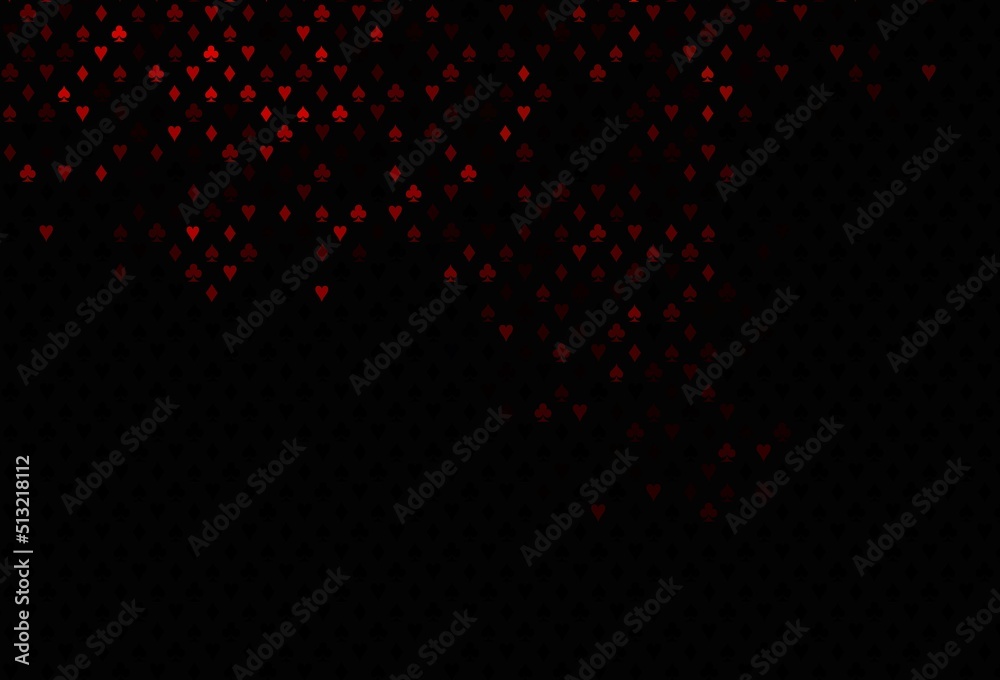 Dark red vector texture with playing cards. Dark red vector texture with playing cards.