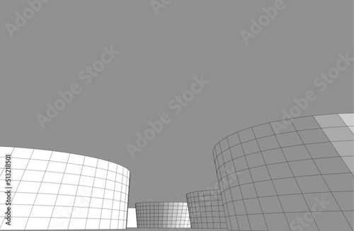 Modern architecture 3d rendering