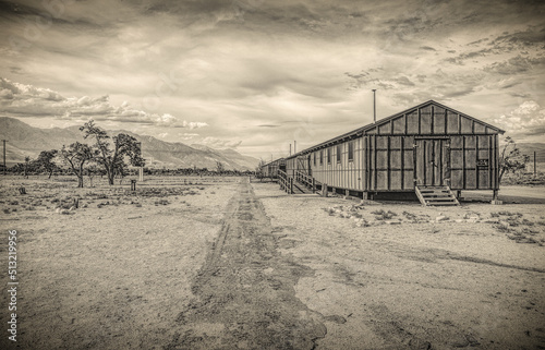 Abandoned Japanese internment camp barracks photo