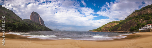 Vista panorámica de la Playa Roja en Rio de Janeiro - Brasil