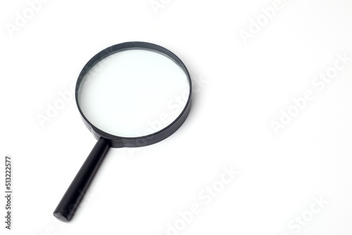 Magnifying glass isolated on white background