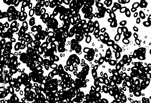 Black and white vector template with circles.