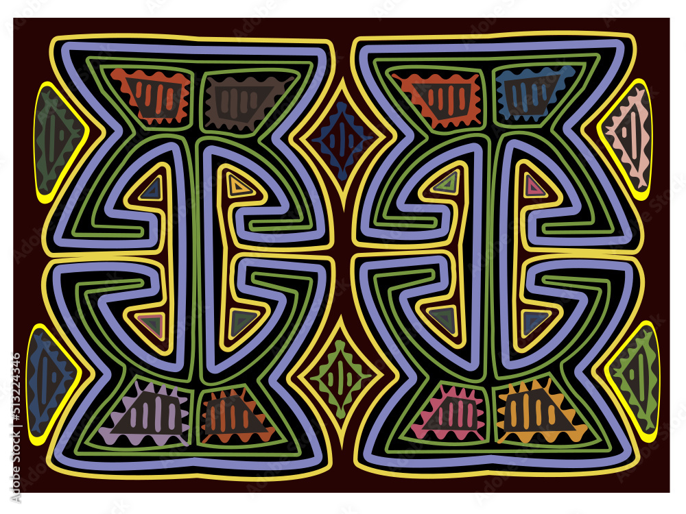 Obraz premium beautiful illustration of pottery in mola