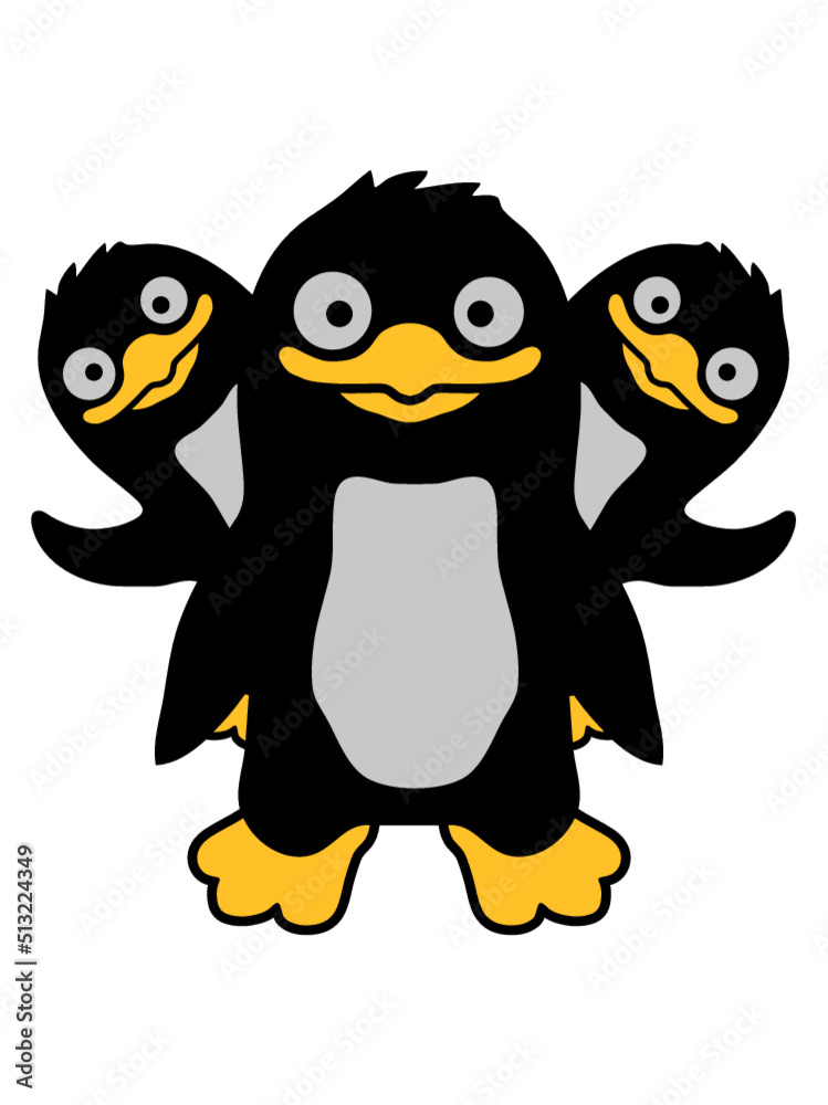 Fototapeta premium 3 lustige Pinguin Freunde