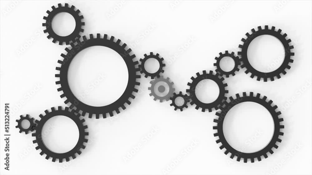 Industrial video background with gears. 3d animation. Industrial video background with gears. 3d animation.
