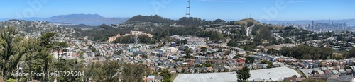 Panorama of Twin Peaks San Francisco 