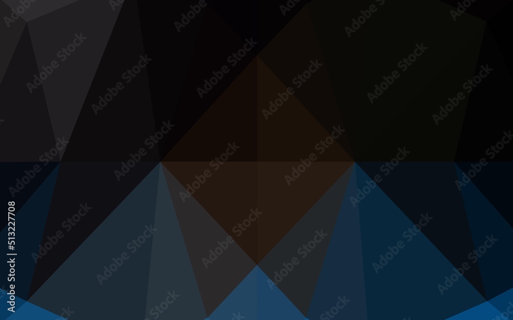 Fototapeta premium Dark BLUE vector hexagon mosaic texture.