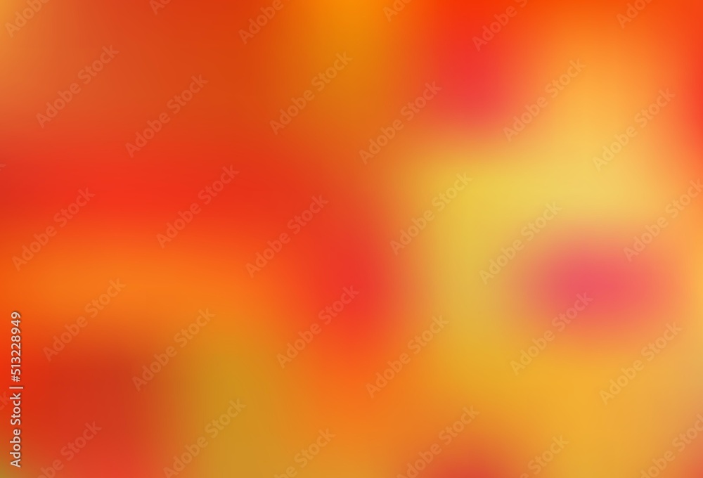Light Orange vector blurred shine abstract pattern.