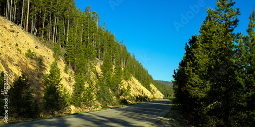 Panorama of the scenic drive around Turquoise Lake near Leadville, Colorado