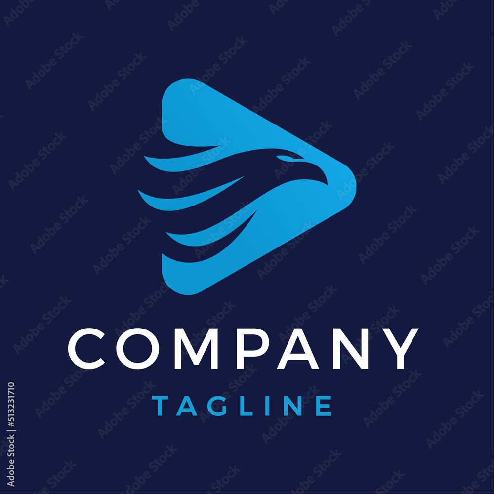 Modern eagle arrow aviary triangle logo Modern eagle arrow aviary triangle logo