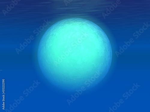 幻想的な光る球体