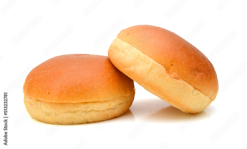 Hamburger bun isolated on white background