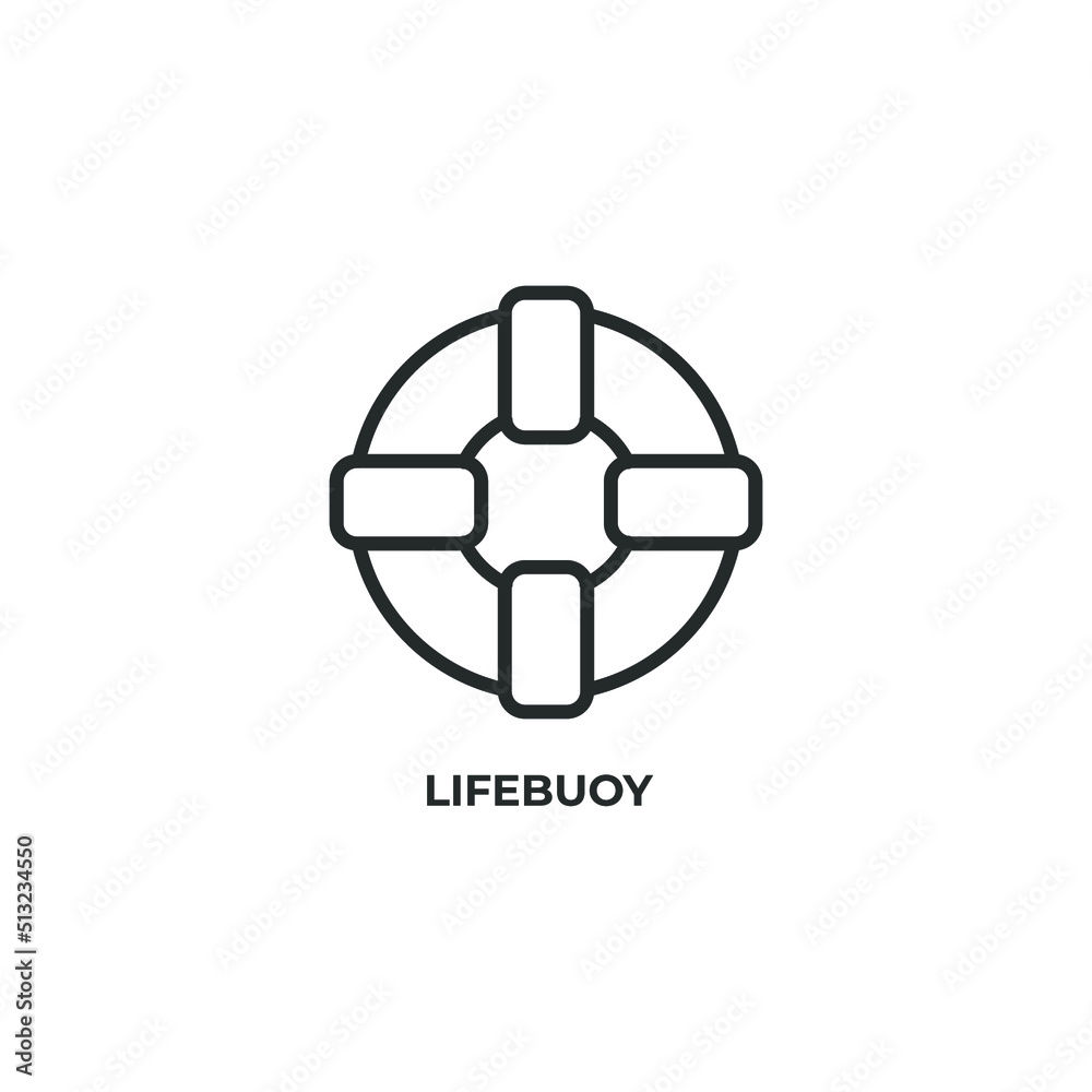 lifebuoy line icon. linear style sign for mobile concept and web design. Outline vector icon. Symbol, logo illustration. Vector graphics