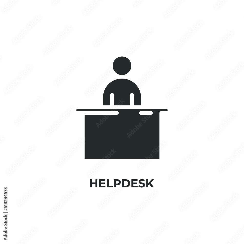 helpdesk vector icon. filled flat sign for mobile concept and web design. Symbol, logo illustration. Vector graphics