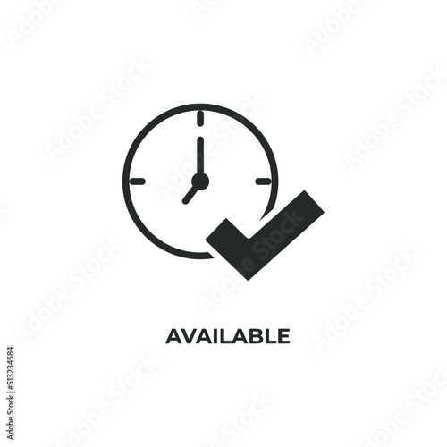 available vector icon. filled flat sign for mobile concept and web design. Symbol, logo illustration. Vector graphics