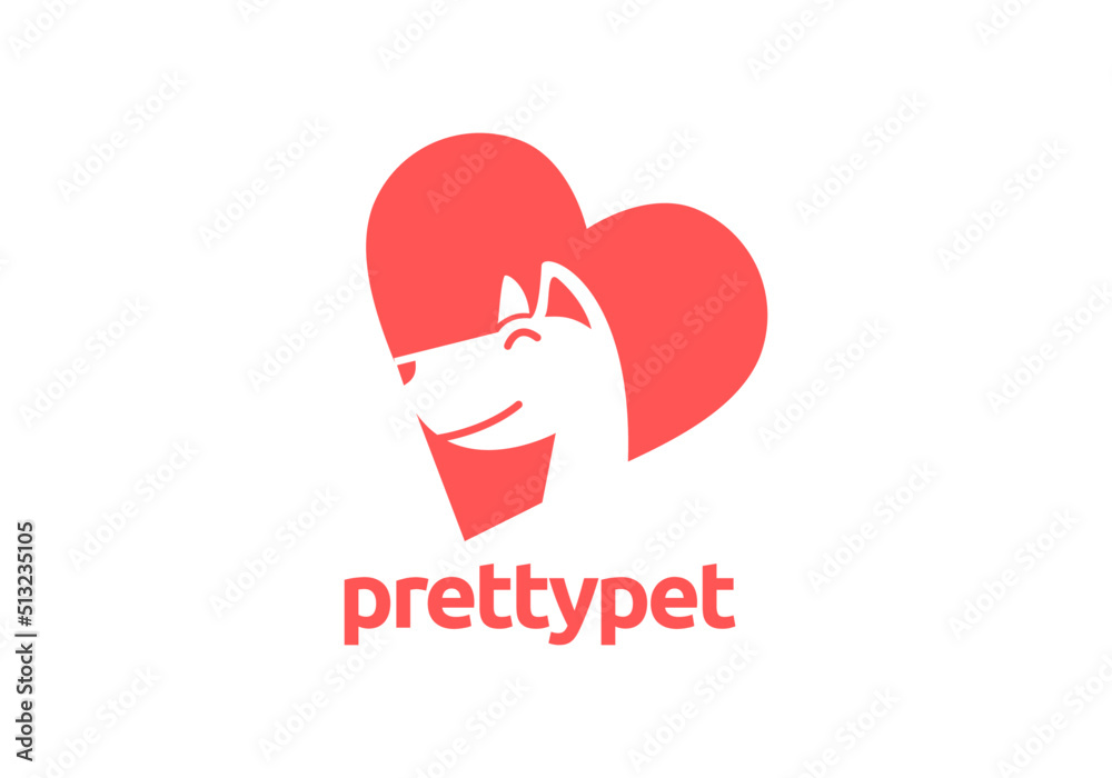 Logo illustration of a smiling dog.