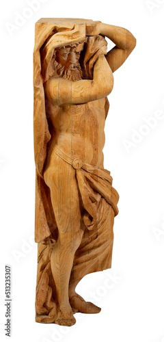Greek God man with clipping path.