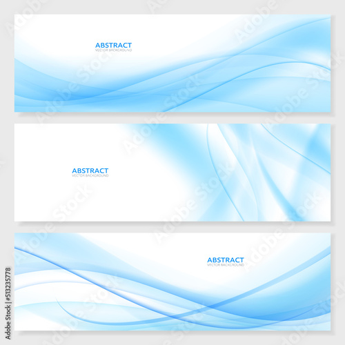 バナーテンプレートセット　青いウェーブ
