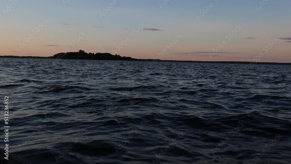 The silent landscape of waves lake during the sunset time The silent landscape of waves lake during the sunset time