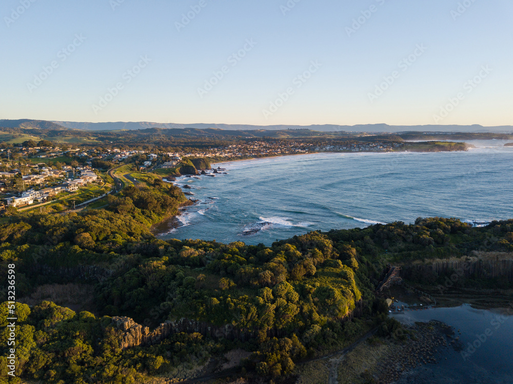 Aerial view of Kiama coastline, Australia.