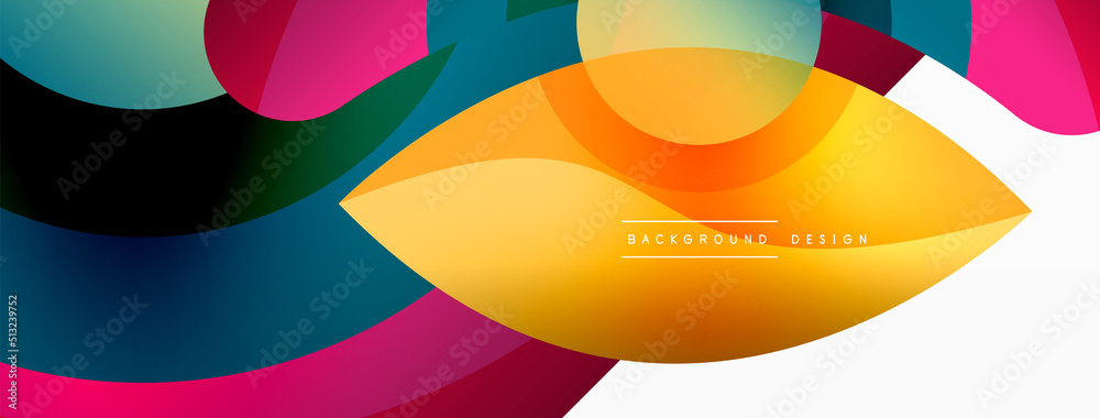 Creative geometric wallpaper. Minimal abstract background. Circle wave and round shapes composition vector illustration for wallpaper banner background or landing page Creative geometric wallpaper. Minimal abstract background. Circle wave and round shapes composition vector illustration for wallpaper banner background or landing page